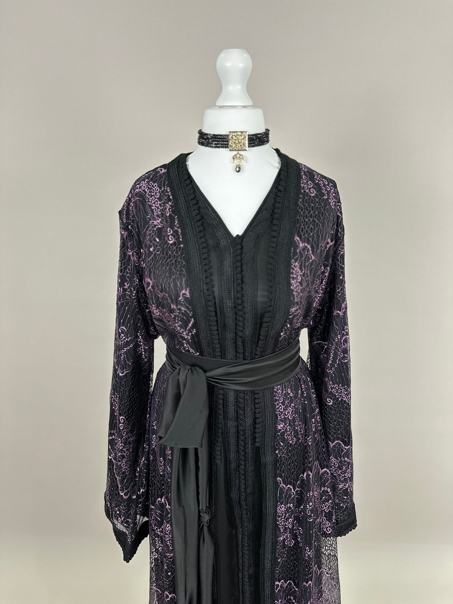 Black and Purple Takchita Lace