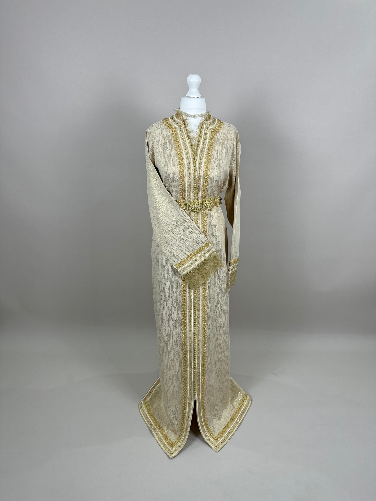 Beige Gold Kaftan