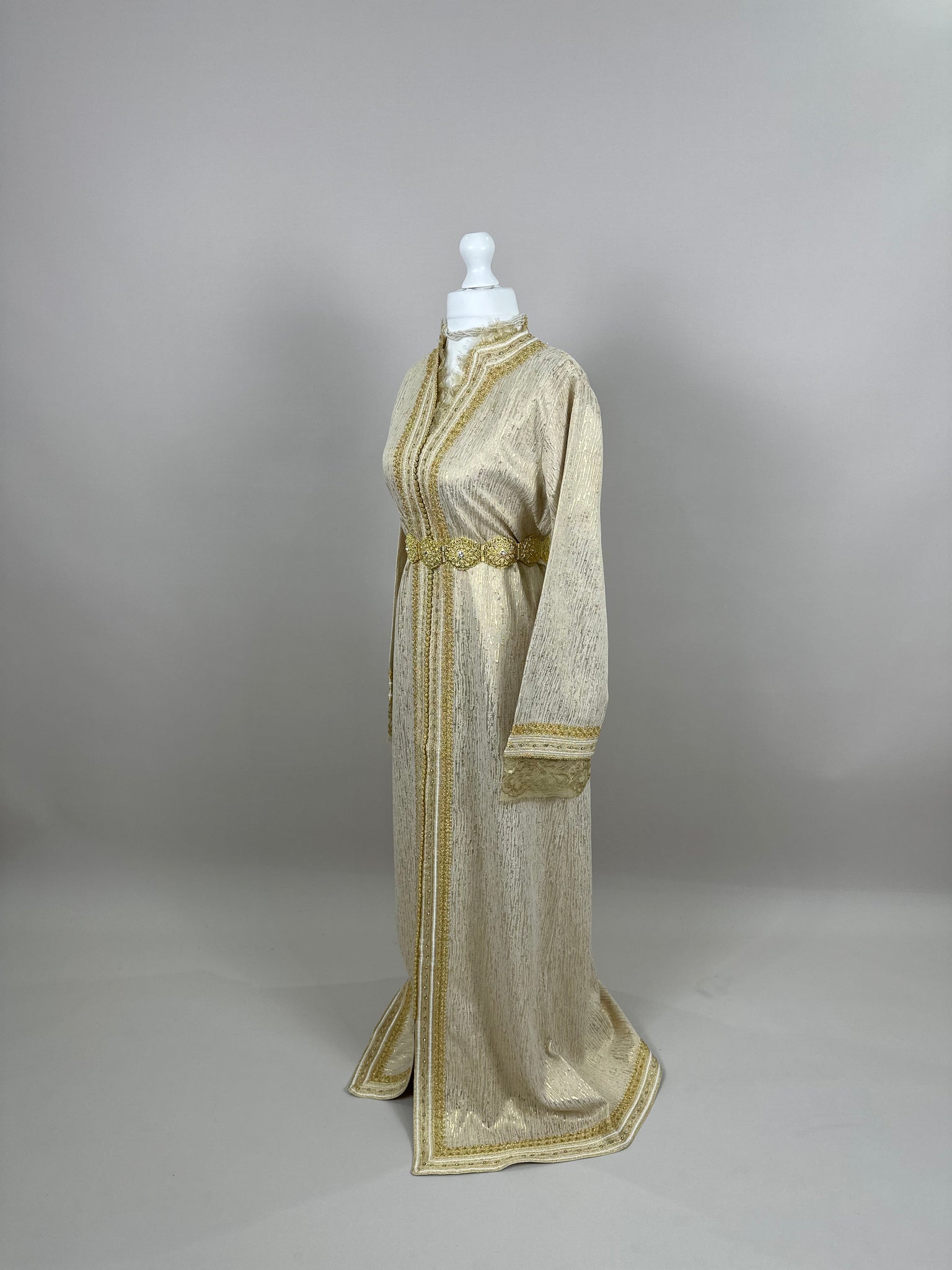 Beige Gold Kaftan