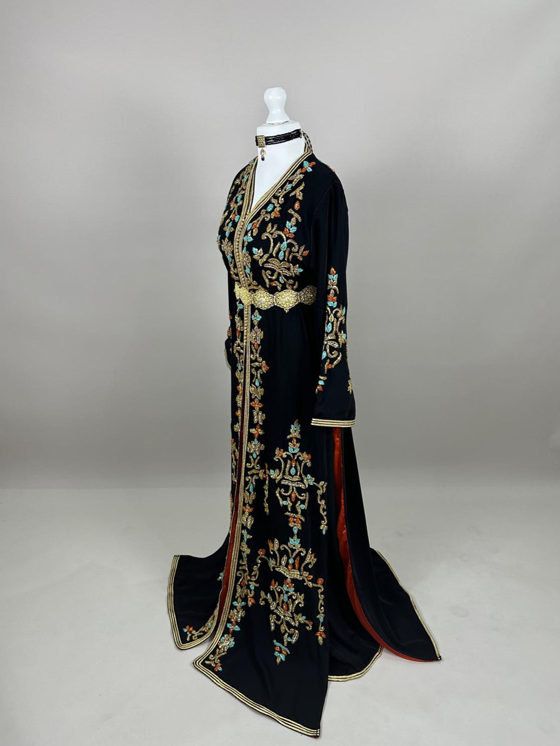 Black Takchita with Orange Lining
